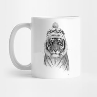 Siberian tiger (b&w) Mug